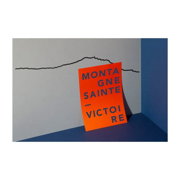 Черна декорация за стена със силуета на Sainte Victoire XL - The Line