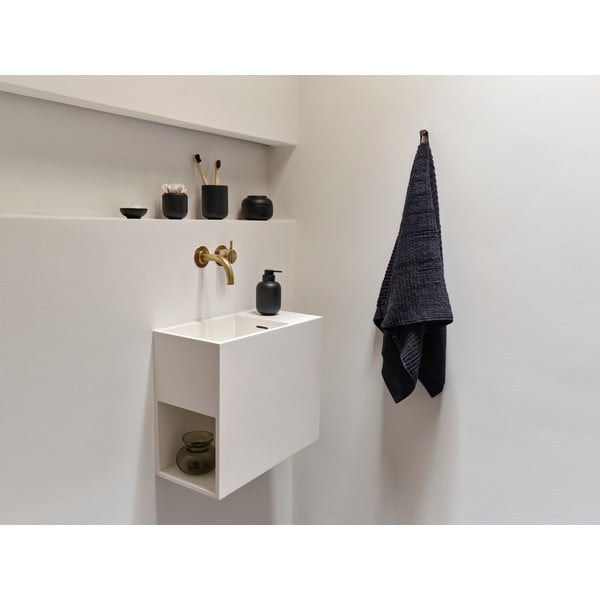 Черен керамичен органайзер за баня за памучни тампони Sensu – Zone-image-2