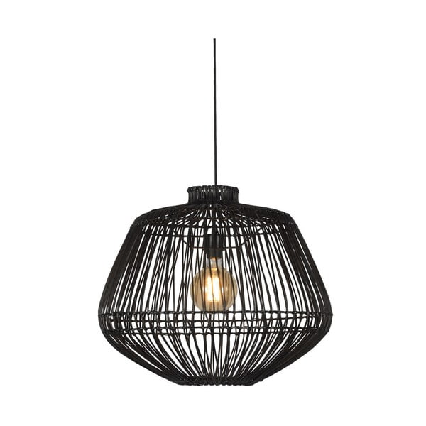 Висяща лампа от черен ратан , ⌀ 60 cm Madagascar - Good&Mojo
