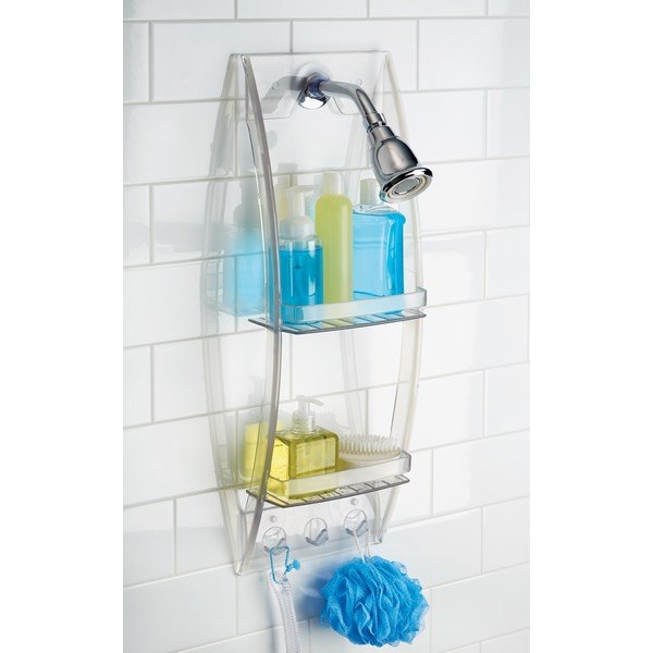 Прозрачен висящ държач за баня , 23 x 73 cm - iDesign-image-1