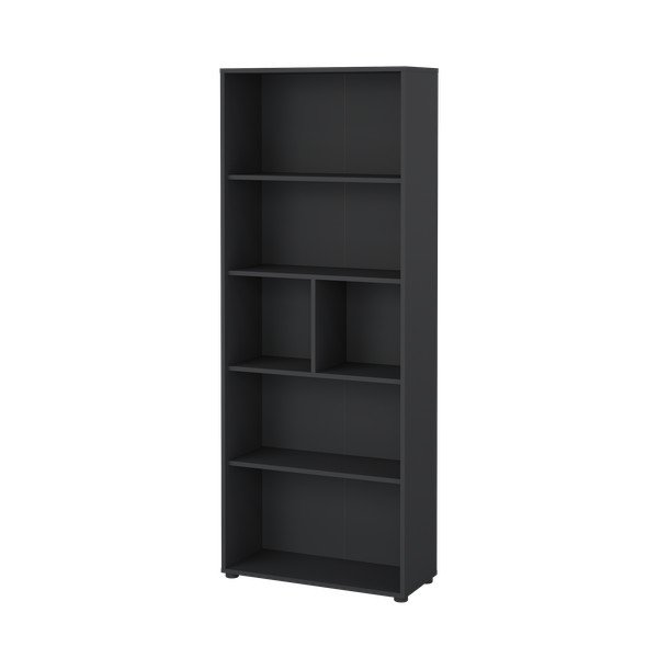 Антрацитна етажерка за книги 80x205 cm Sign - Tvilum-image-3