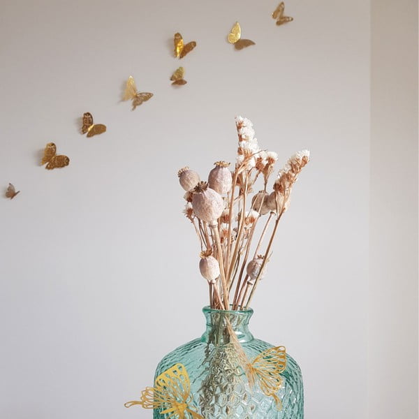 Комплект от 36 самозалепващи се пеперуди за стена в златисто Butterflies Gold - Ambiance-image-4