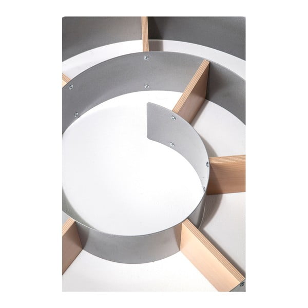 Сив стенен шкаф за книги Snail - Kare Design-image-4