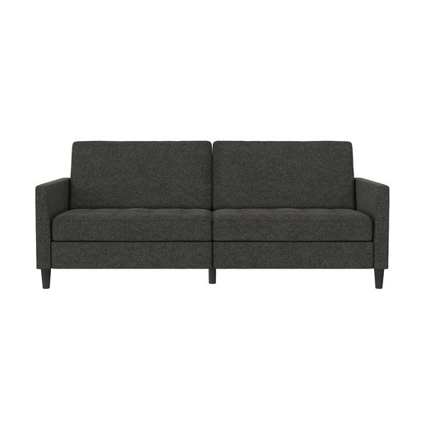 Тъмносив кадифен диван 207 cm Presley – Støraa