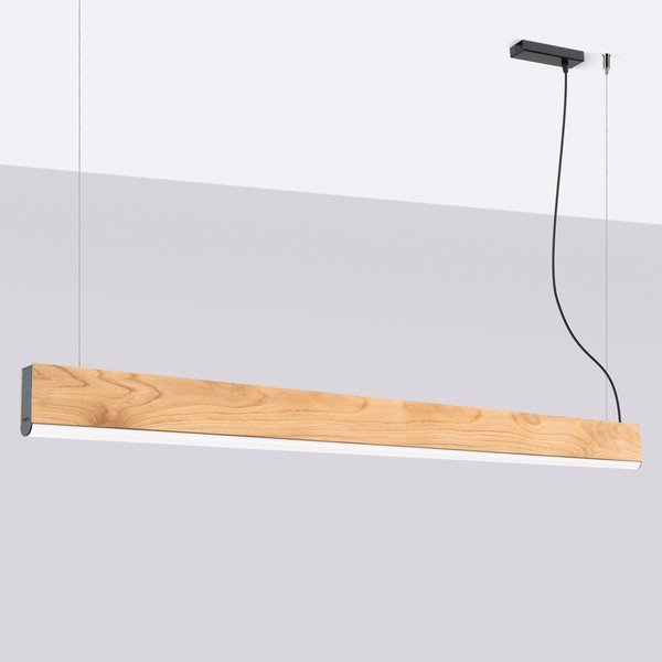 LED висящо осветително тяло от масивна дървесина в естествен цвят LYKKE – Thoro-image-3