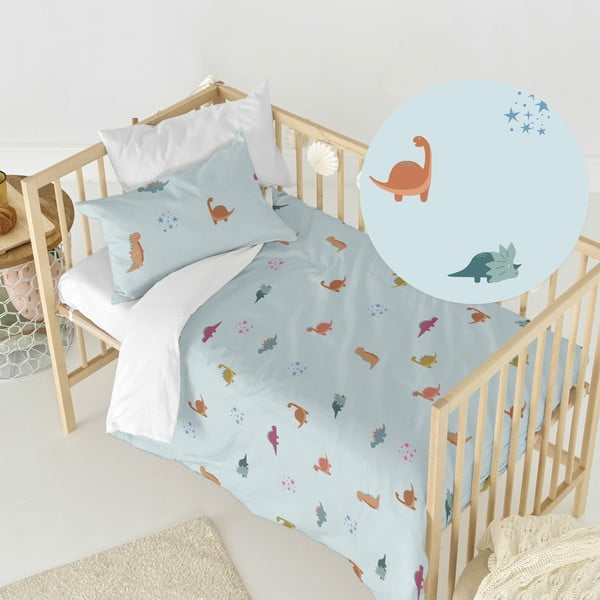 Памучно спално бельо за детско легло 100x120 cm Mini dinosaur - Happy Friday