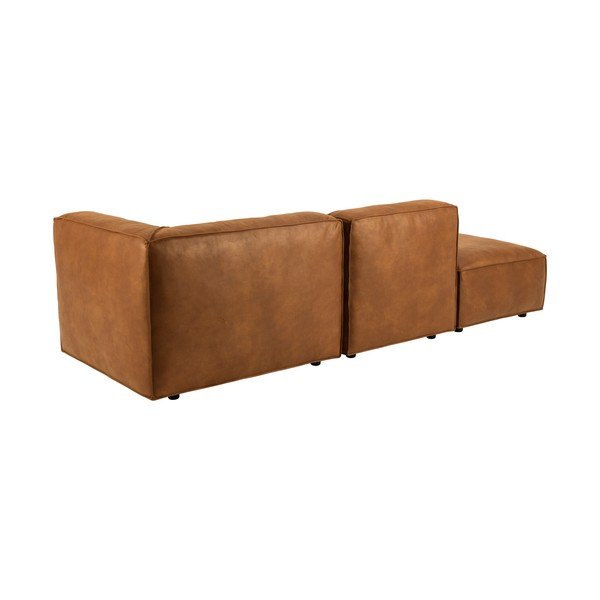 Кафяв стол за отдих от изкуствена кожа (десен ъгъл) Fairfield Kentucky - Bonami Selection-image-4