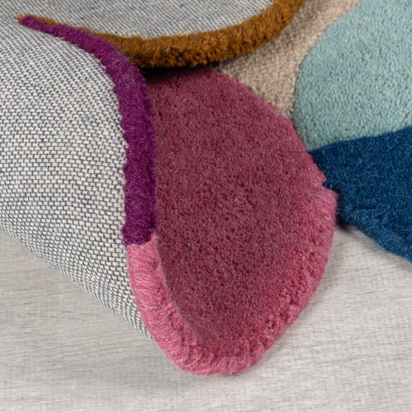 Бежов ръчно изработен вълнен килим 200x290 cm Mia Textured Scallop – Flair Rugs-image-4