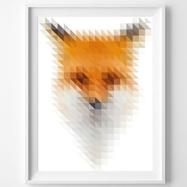 Plakát Blurry Fox, A3