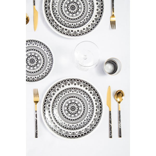 Стоманени прибори за хранене в черно и златно 16 бр. Avie - Premier Housewares-image-4