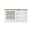 Бял дървен скрин с чекмеджета Bruna - Marckeric