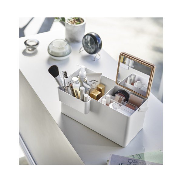 Бял метален органайзер за баня за козметика - YAMAZAKI-image-1