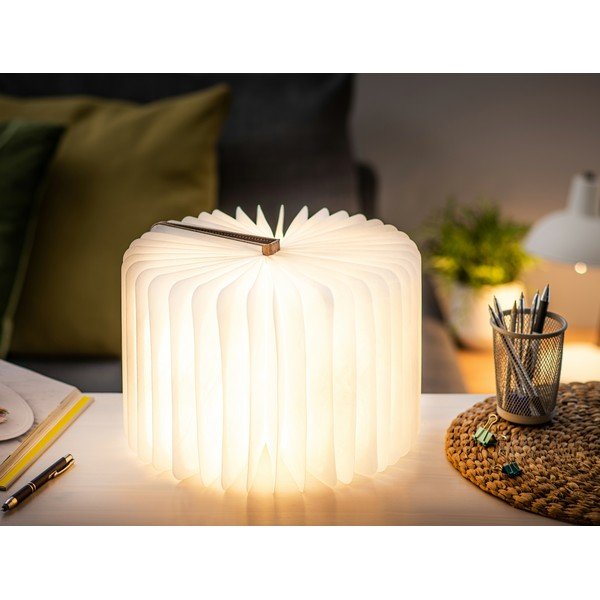 LED настолна лампа с текстилен абажур (височина 2,5 cm) – Gingko-image-4