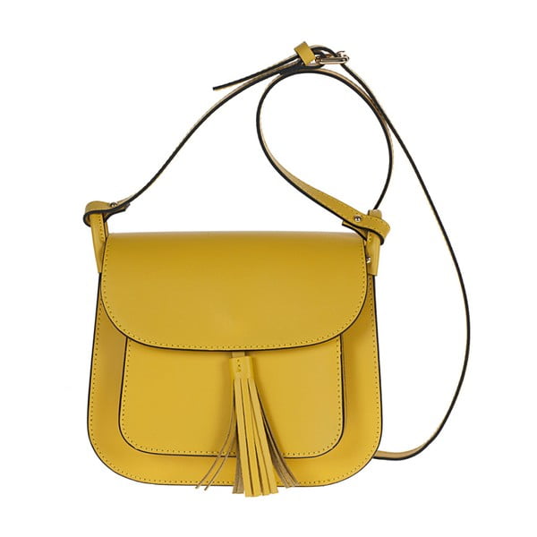 Žlutá kožená kabelka Giulia Bags Bessie