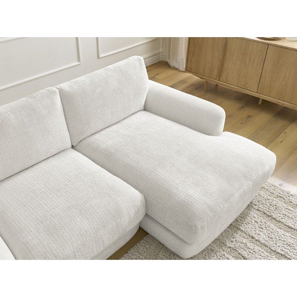 Бял шенилов ъглов диван (десен ъгъл) Leonore – Bobochic Paris-image-4