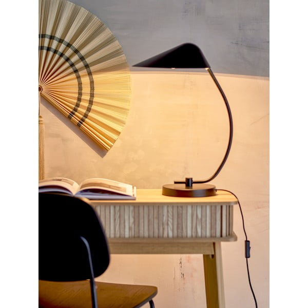 Черна настолна лампа с метален абажур (височина 50 cm) Nisella – Bloomingville-image-2