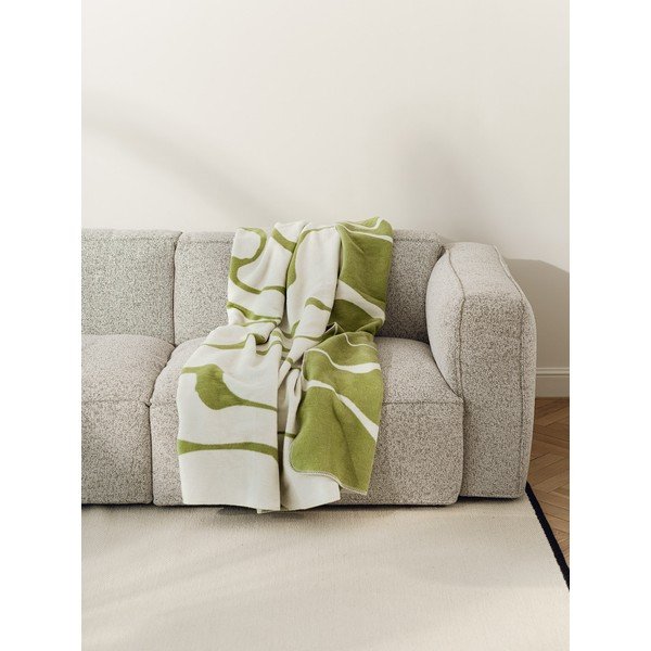 Зелено/кремаво одеяло 150x200 cm Felu – noo.ma-image-1