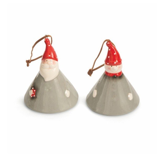 Комплект от 2 XMAS Appendini Campanella Grigi Коледни висящи декорации - Villa d'Este