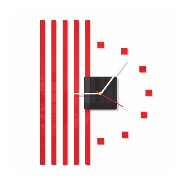 Hodiny z plexiskla Points Red