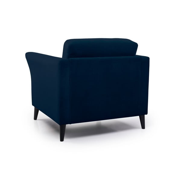 Тъмносиньо кадифено кресло Eden – Scandic-image-3