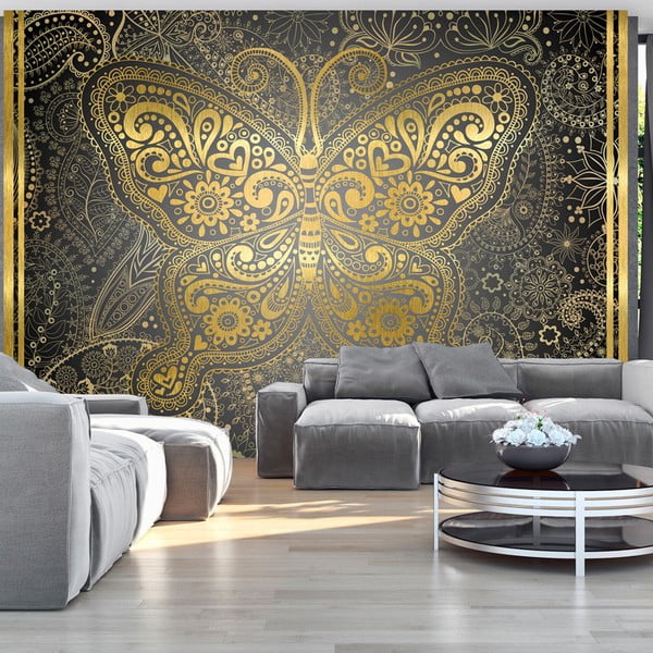 Velkoformátová tapeta Artgeist Golden Butterfly, 245 x 350 cm