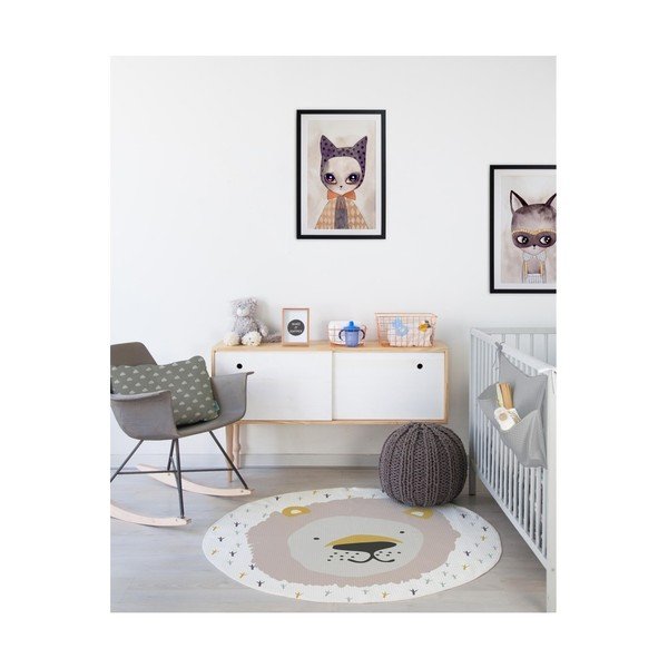 Детски килим Lion, ⌀ 120 cm - Little Nice Things-image-2