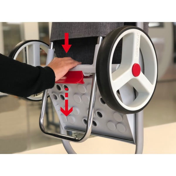 Пазарска чанта на колелца 53 l Com Tweed Polar Black Tube – Rolser-image-3