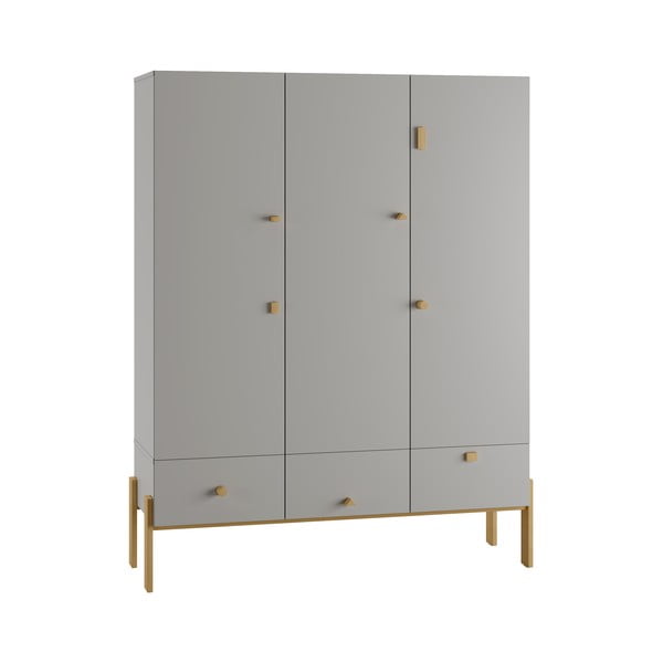 Светлосив детски гардероб 150x170 cm Cube - Pinio-image-3