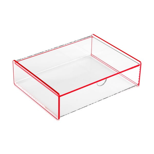 Червена кутия за съхранение Ариел, 17,1 x 13 x 4,8 cm - Versa