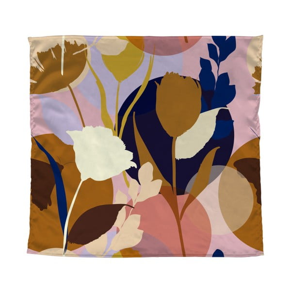 Цветен шал Цветя, 55 x 55 cm Pink Flowers - Madre Selva