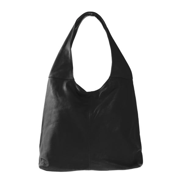 Черна кожена чанта Michela - Chicca Borse