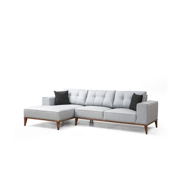 Светлосив сгъваем ъглов диван (ляв ъгъл) Montana – Balcab Home-image-3