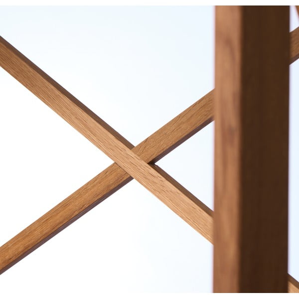 Стелаж от масивен дъб в естествен цвят 70x198 cm X-Shelf – Unique Furniture-image-4