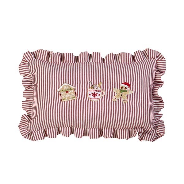 Декоративна възглавница с коледен мотив 30x50 cm Christmas Gingerbread Stripe – Catherine Lansfield