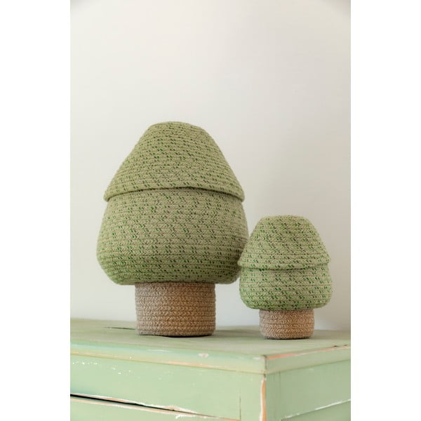 Зелена текстилна детска кошница за играчки ø 25x36 cm Big Tree – Lorena Canals-image-2