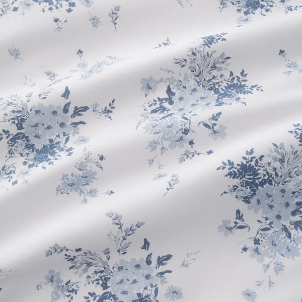 Бяло-синьо  единично  спално бельо 135x200 cm Lucie Floral Frill – Catherine Lansfield-image-4