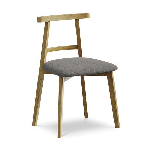 Сив трапезен стол от масивна дървесина Ohelo – Makamii