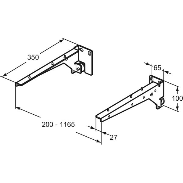 Метална поддръжка за плот в сребрист цвят i.Life – Ideal Standard-image-3