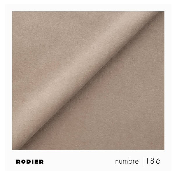 Бежов кадифен разтегателен ъглов диван с място за съхранение (ляв ъгъл) Rene – Rodier-image-4