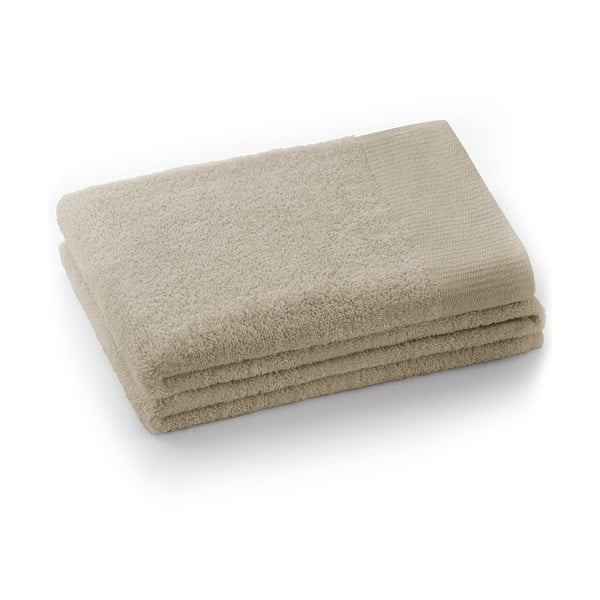 Бежова памучена кърпа от тери 50x100 cm Amari – AmeliaHome