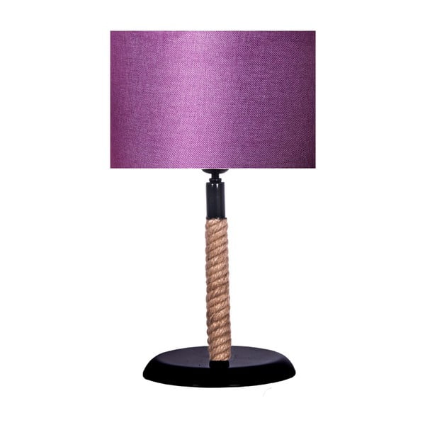 Настолна лампа с лилав абажур лампа Rope - Kate Louise