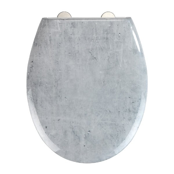 Тоалетна седалка с лесно затваряне Easy , 44,5 x 37 cm Concrete - Wenko