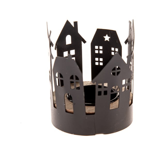 Метален свещник с коледен мотив Houses – Dakls