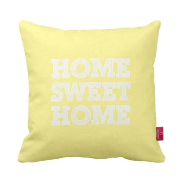 Žlutobílý polštář Homemania Home Yellow, 43 x 43 cm