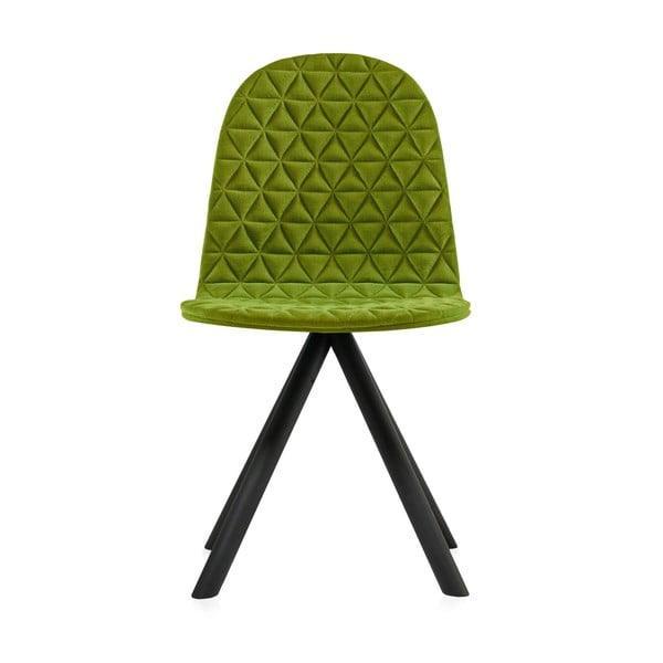 Зелен стол с черни крака Манекенски триъгълник - Iker