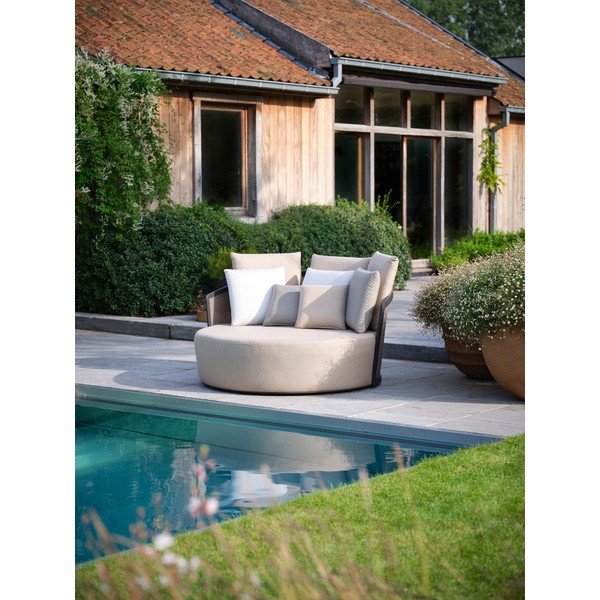 Бежов подплатен градински шезлонг Cielo - Diphano-image-4