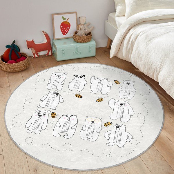 Кремав детски килим ø 100 cm Comfort - Mila Home-image-2