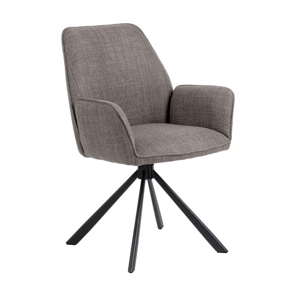 Светлосиви тапицирани трапезни столове в комплект с подлакътници 2 бр. Glenda – Actona