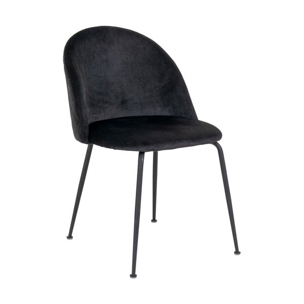 Черни кадифени трапезни столове в комплект от 2 броя Geneve - House Nordic