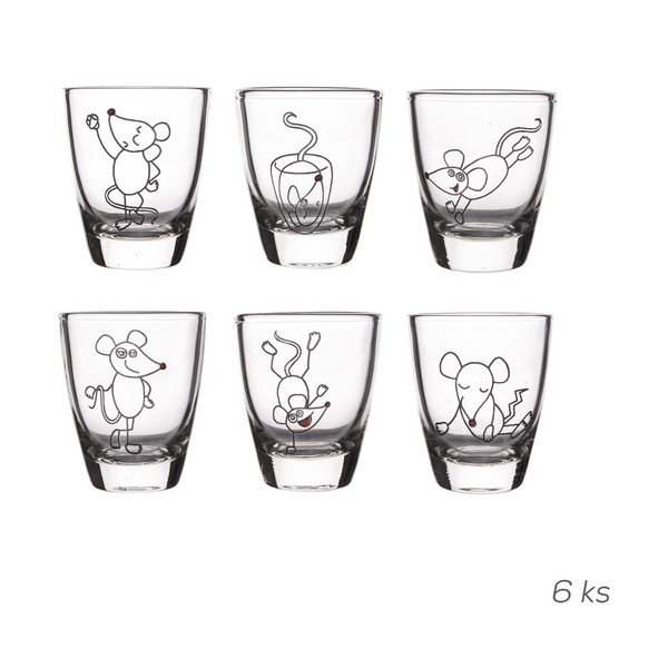 Комплект от 6 стъклени шишета Mouse, 25 ml - Orion